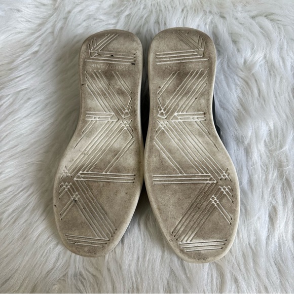 Donald J Pliner Gene Black Slip On Leather Sneakers Size 6.5 - Picture 9 of 9